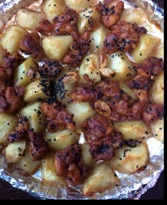 新奥尔良烤鸡腿土豆