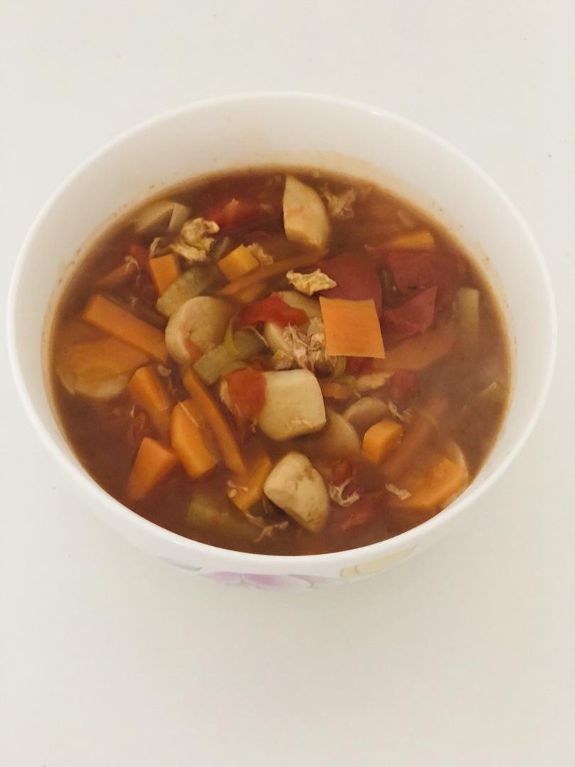 巨开胃巨好喝，10分钟搞定番茄酸辣汤冬季必喝。