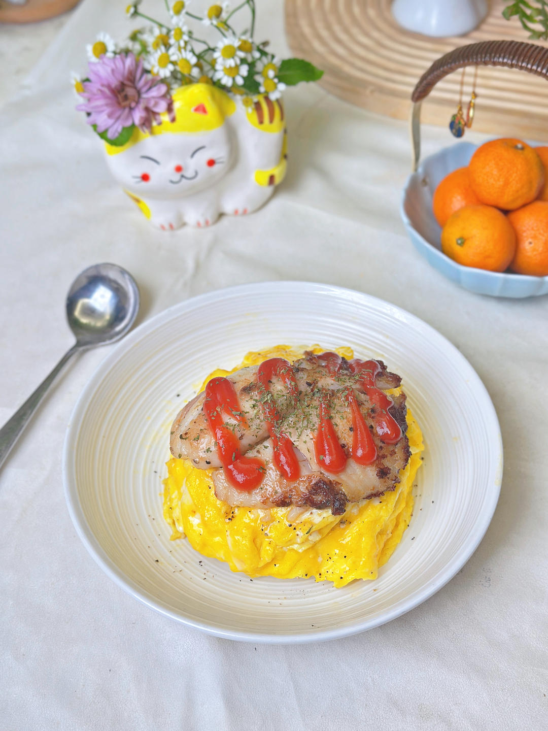 鱼排滑蛋饭｜一周吃三顿都不腻