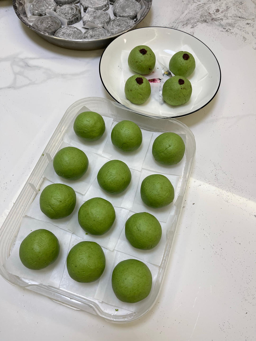 好评100%！咸蛋黄肉松青团