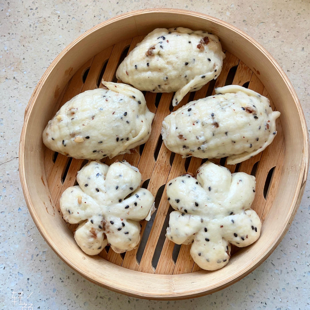 红枣核桃芝麻馒头（松下面包机版）