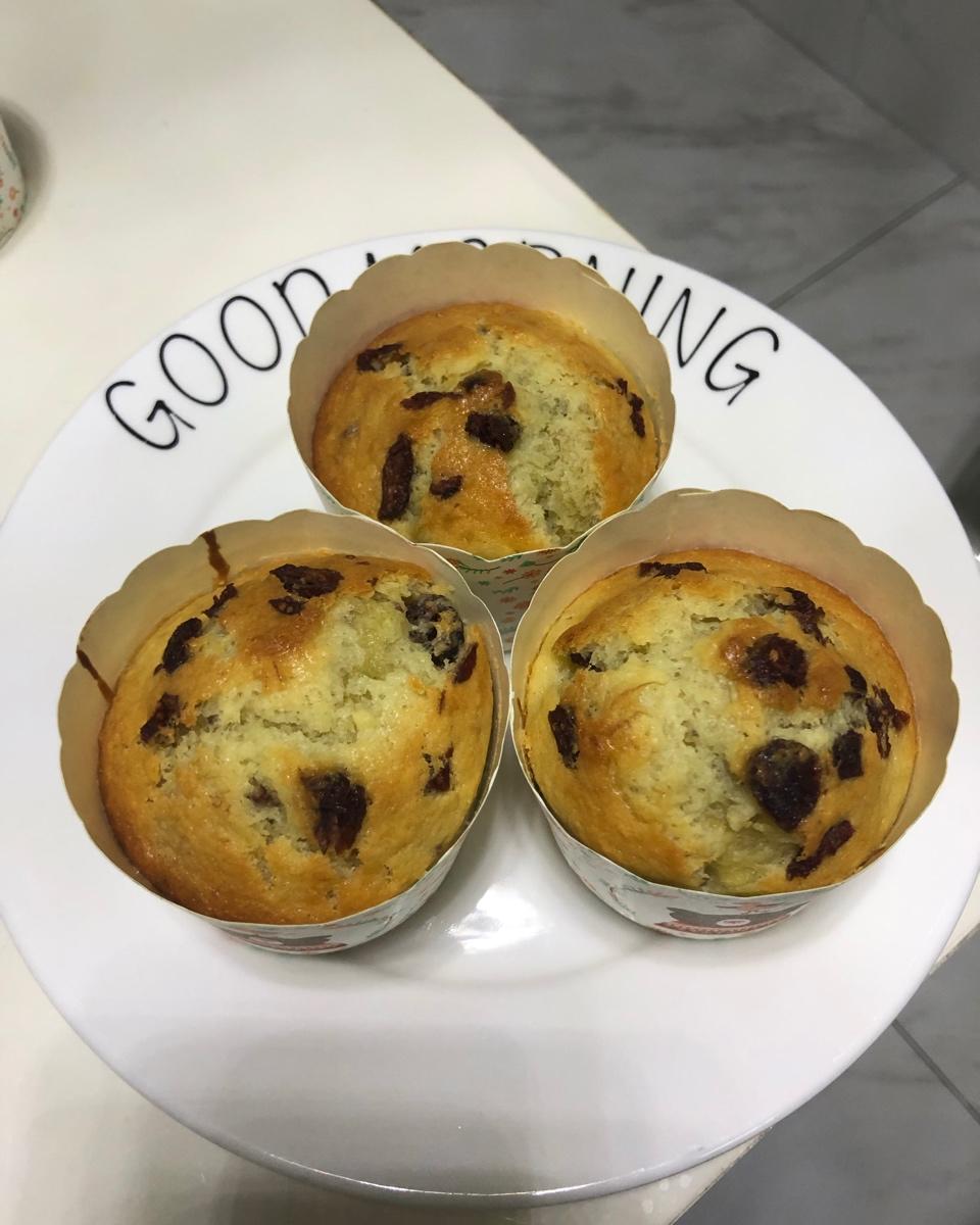 儿童早餐—香蕉蔓越莓玛芬蛋糕