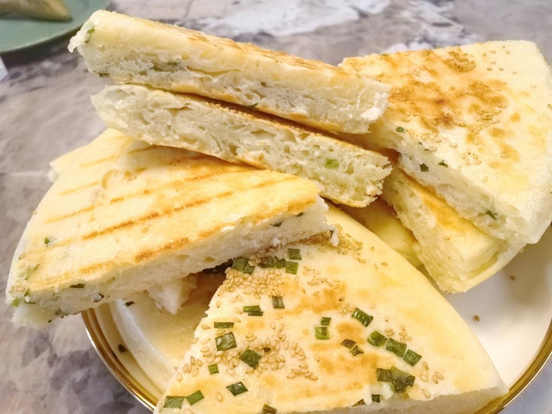 手不沾面做发面大饼