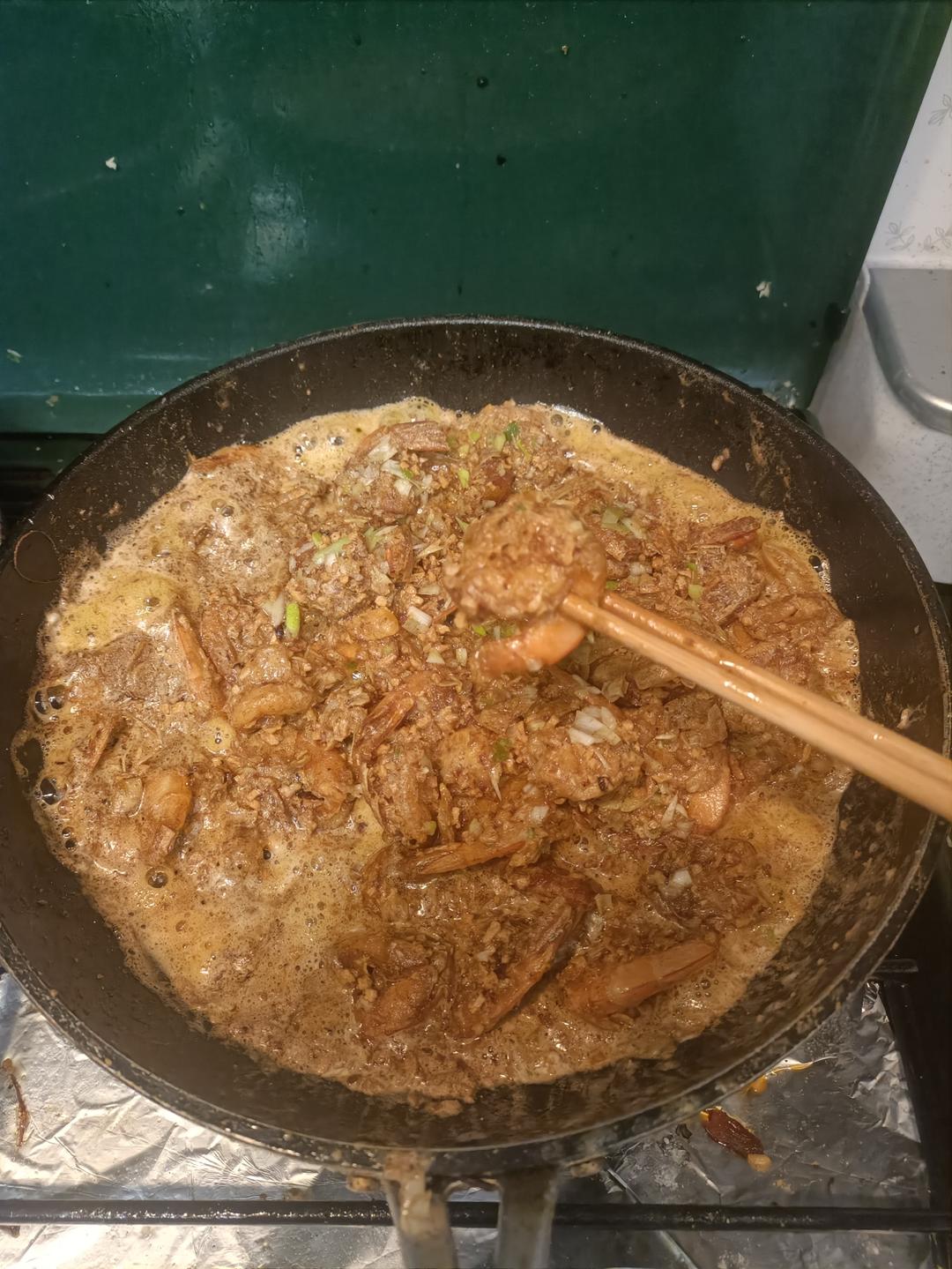 金沙咸蛋黄大头虾（黄金虾虾笑）