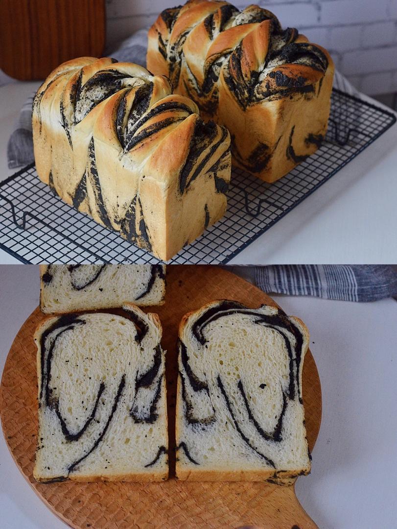 黑芝麻酱年轮吐司