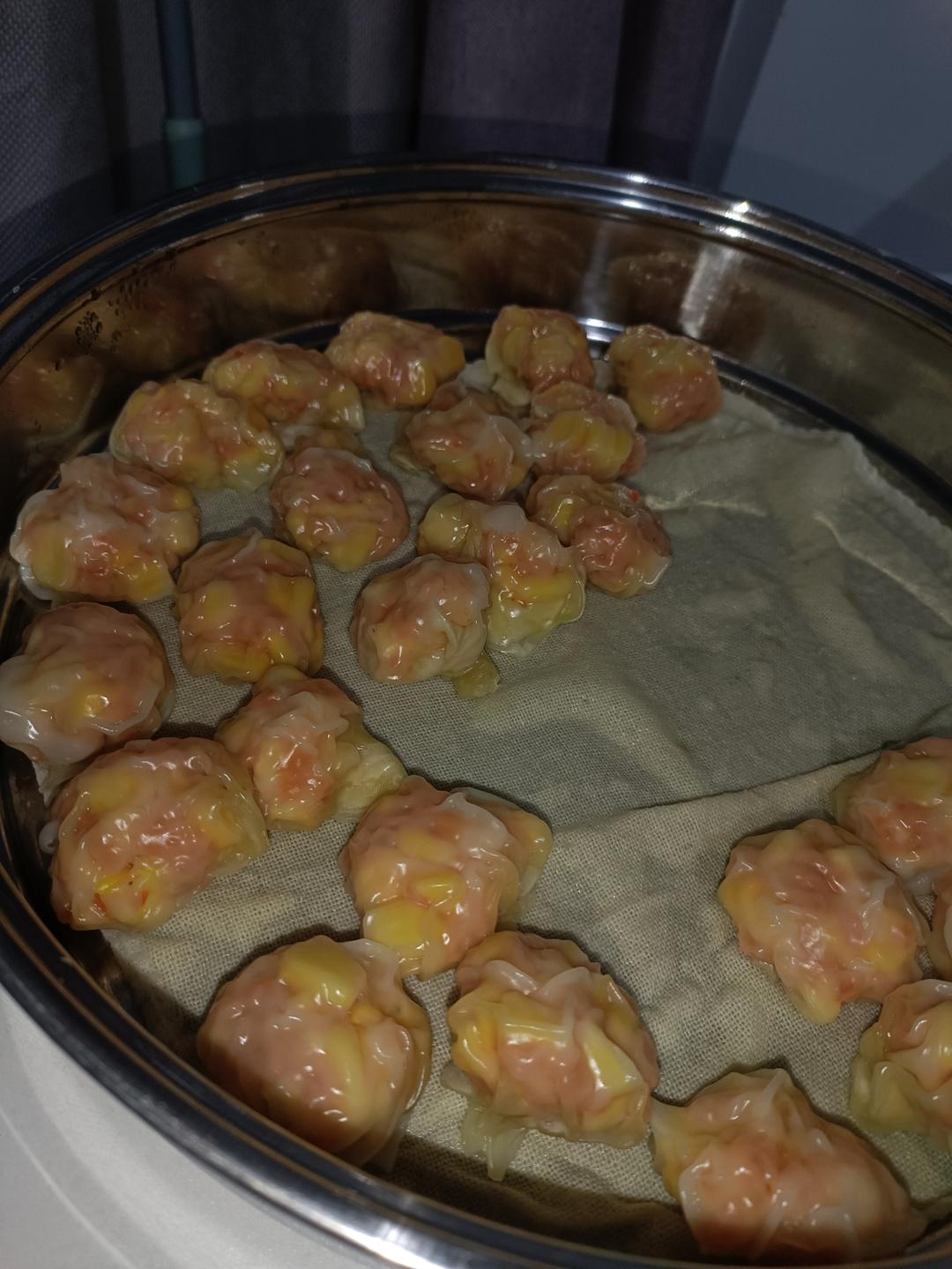 玉米虾滑小蒸包🦐低卡营养早餐