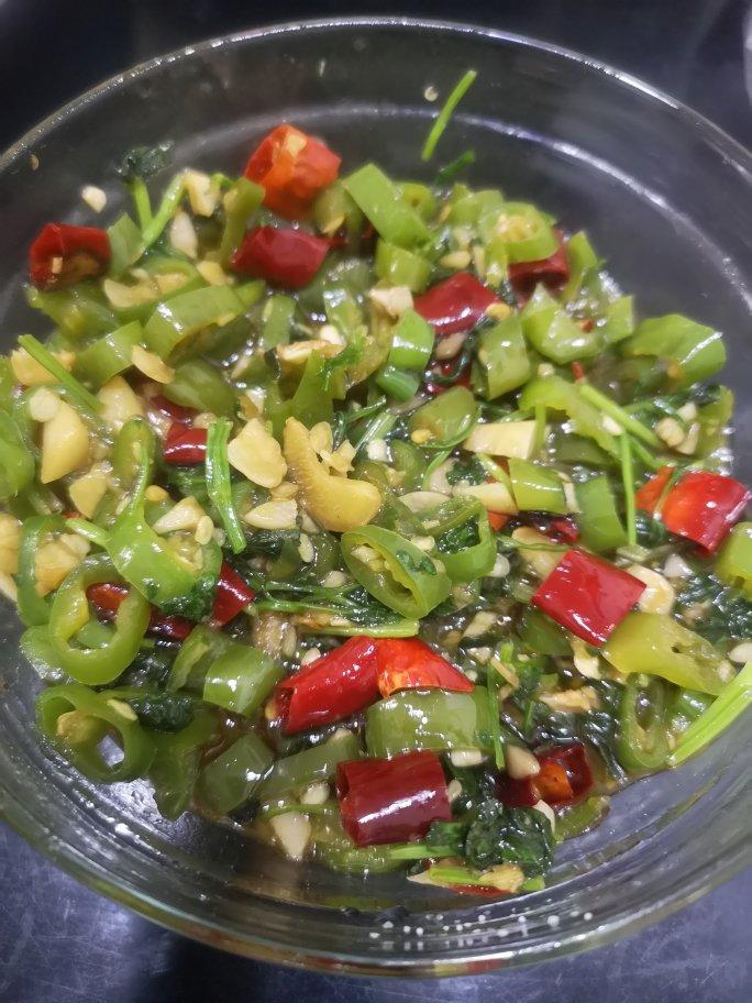 腌尖椒香菜