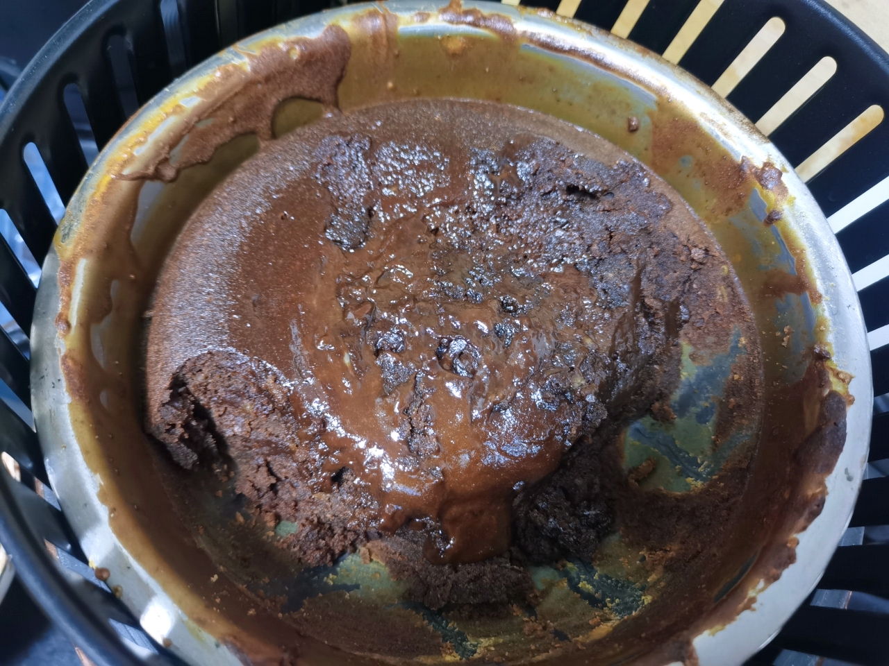 空气炸锅—布朗尼蛋糕（可可粉消耗+淡奶油）
