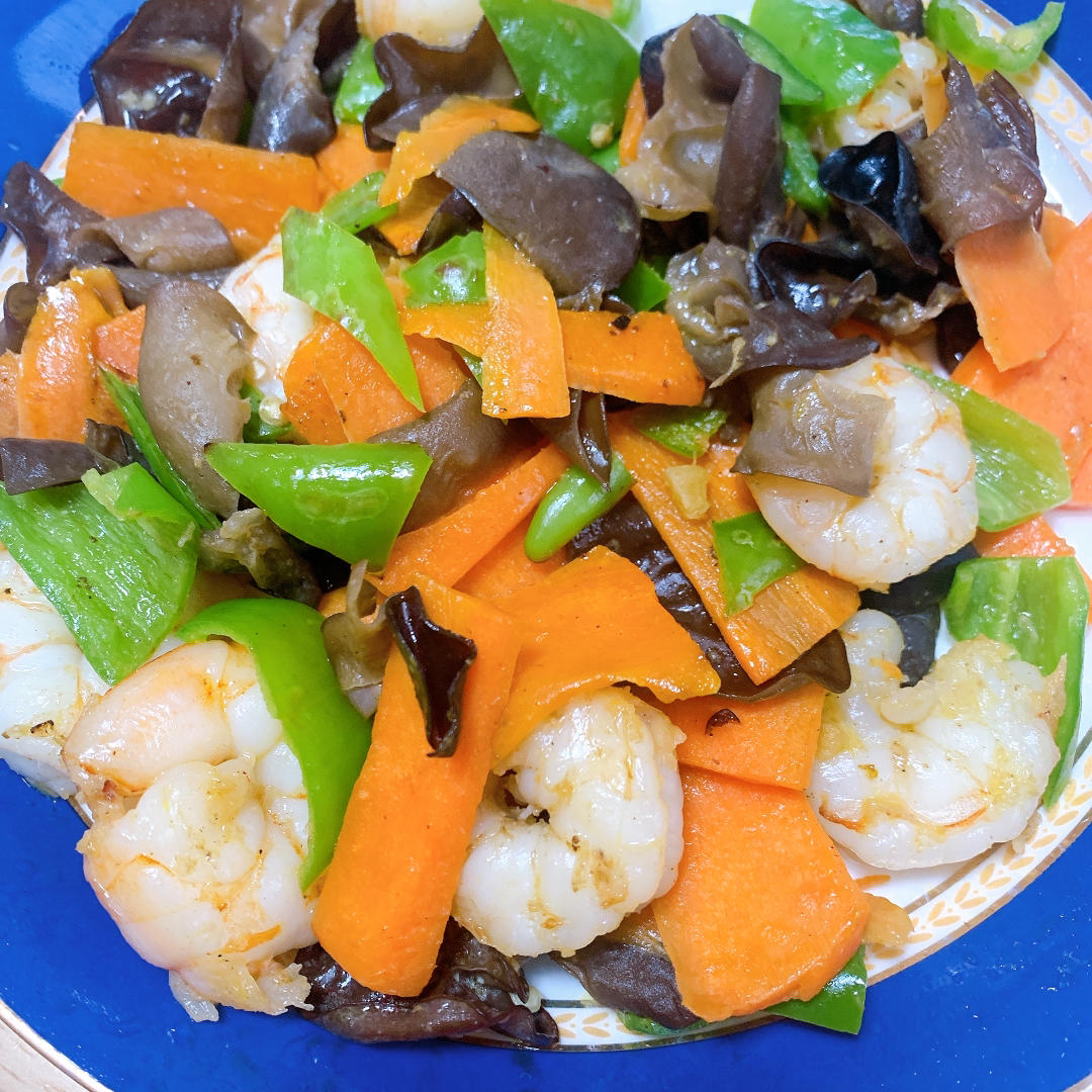 emerald做的木耳炒虾仁