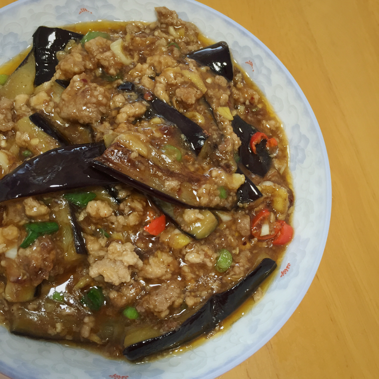红烧肉沫茄子