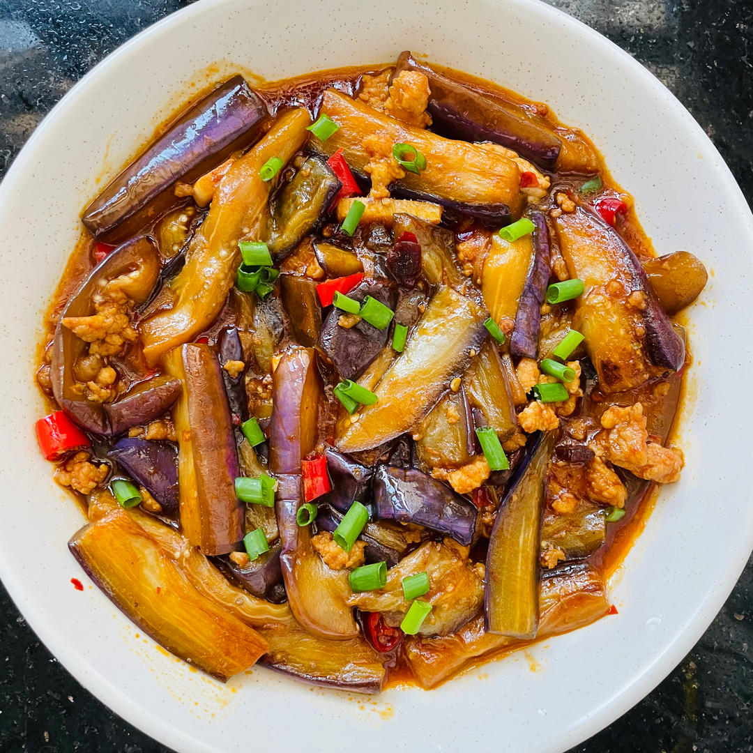 红烧肉沫茄子