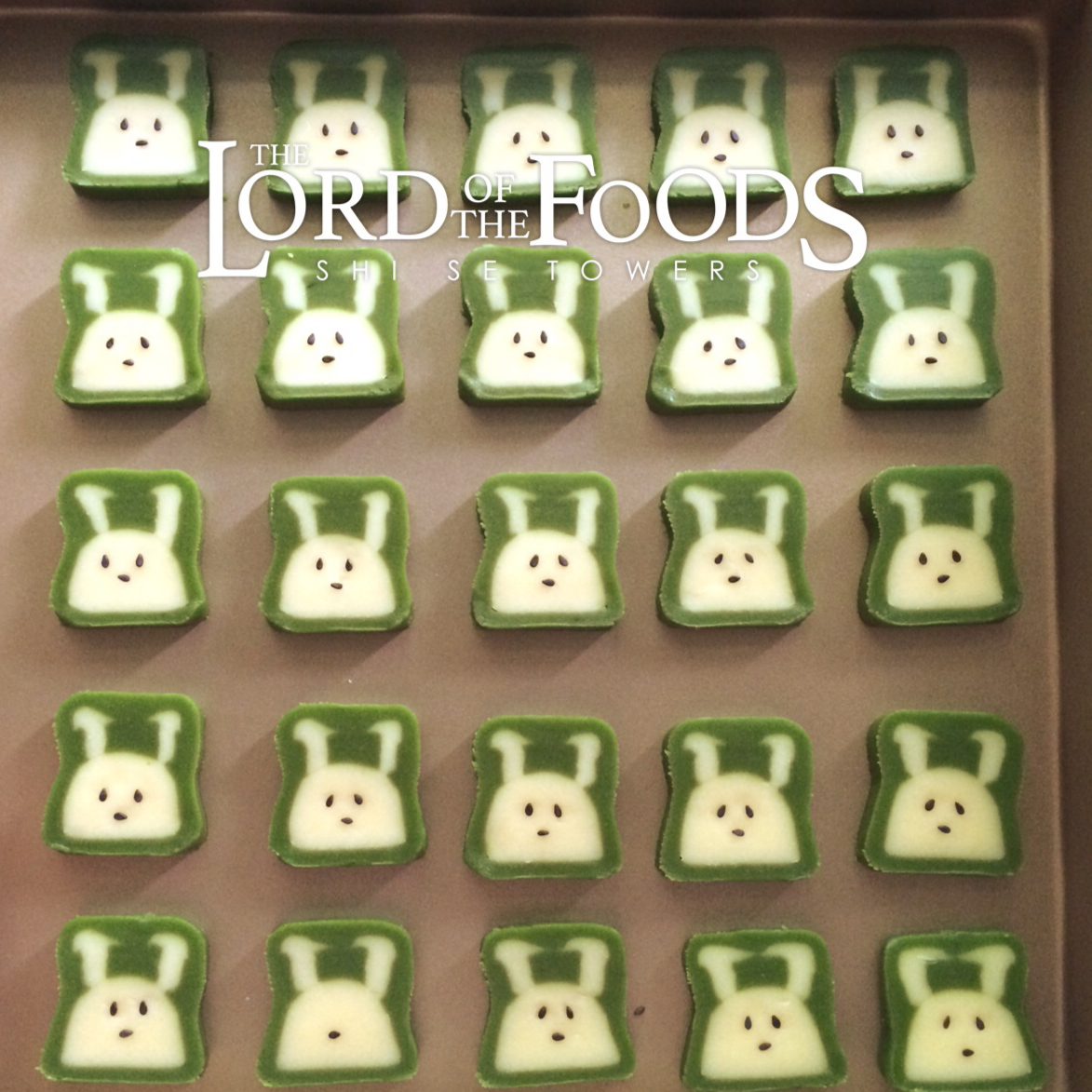 抹茶兔兔曲奇（比熊猫简单！超详细实物图+超良心手绘图）