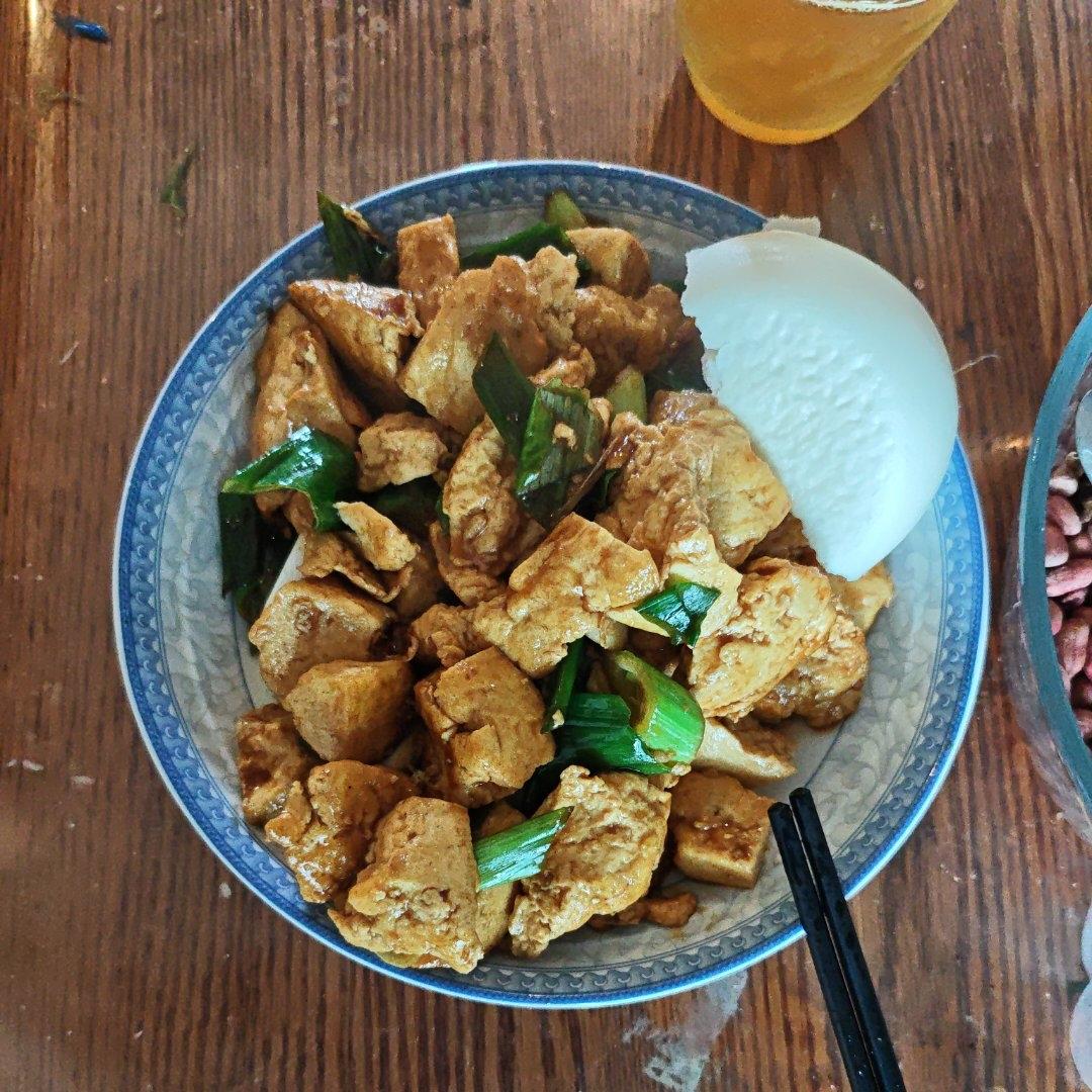 葱烧豆腐