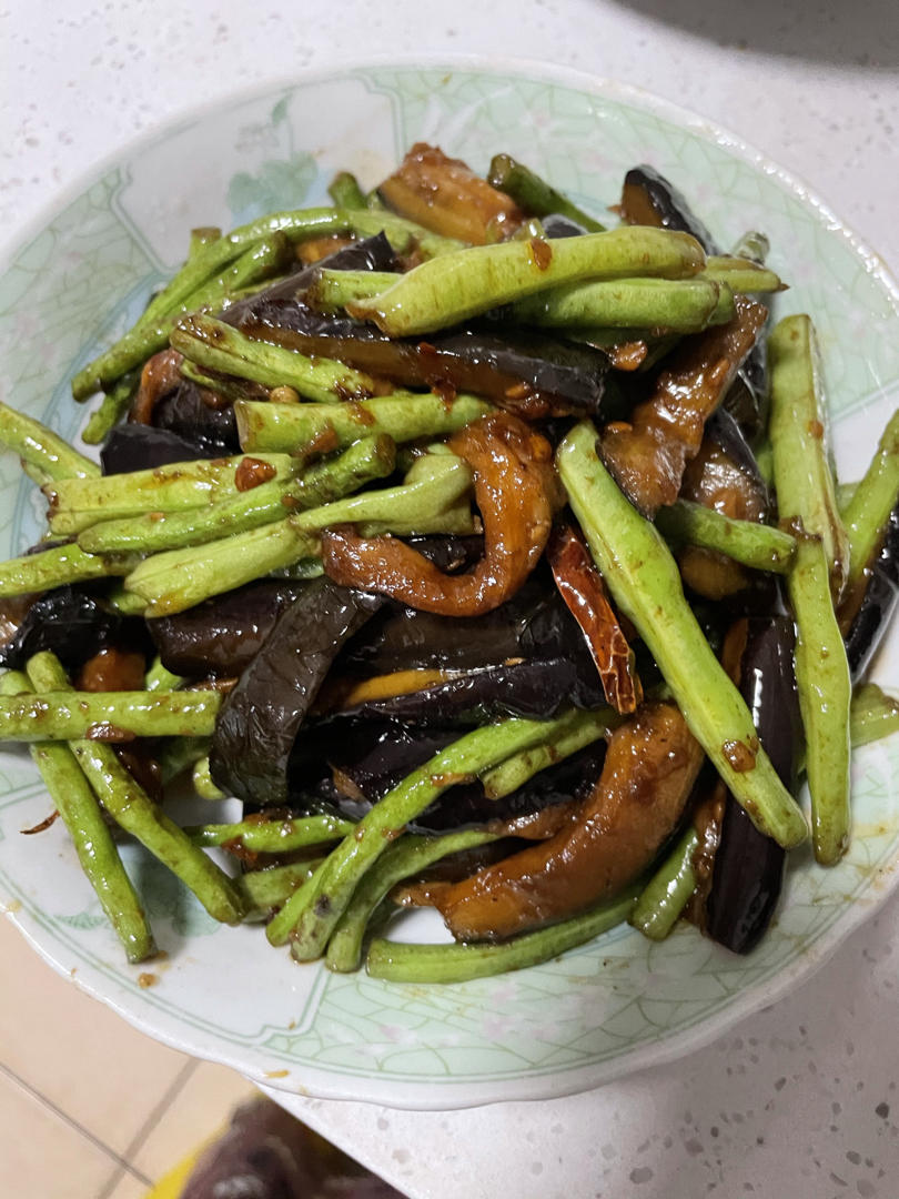 豆角烧茄子