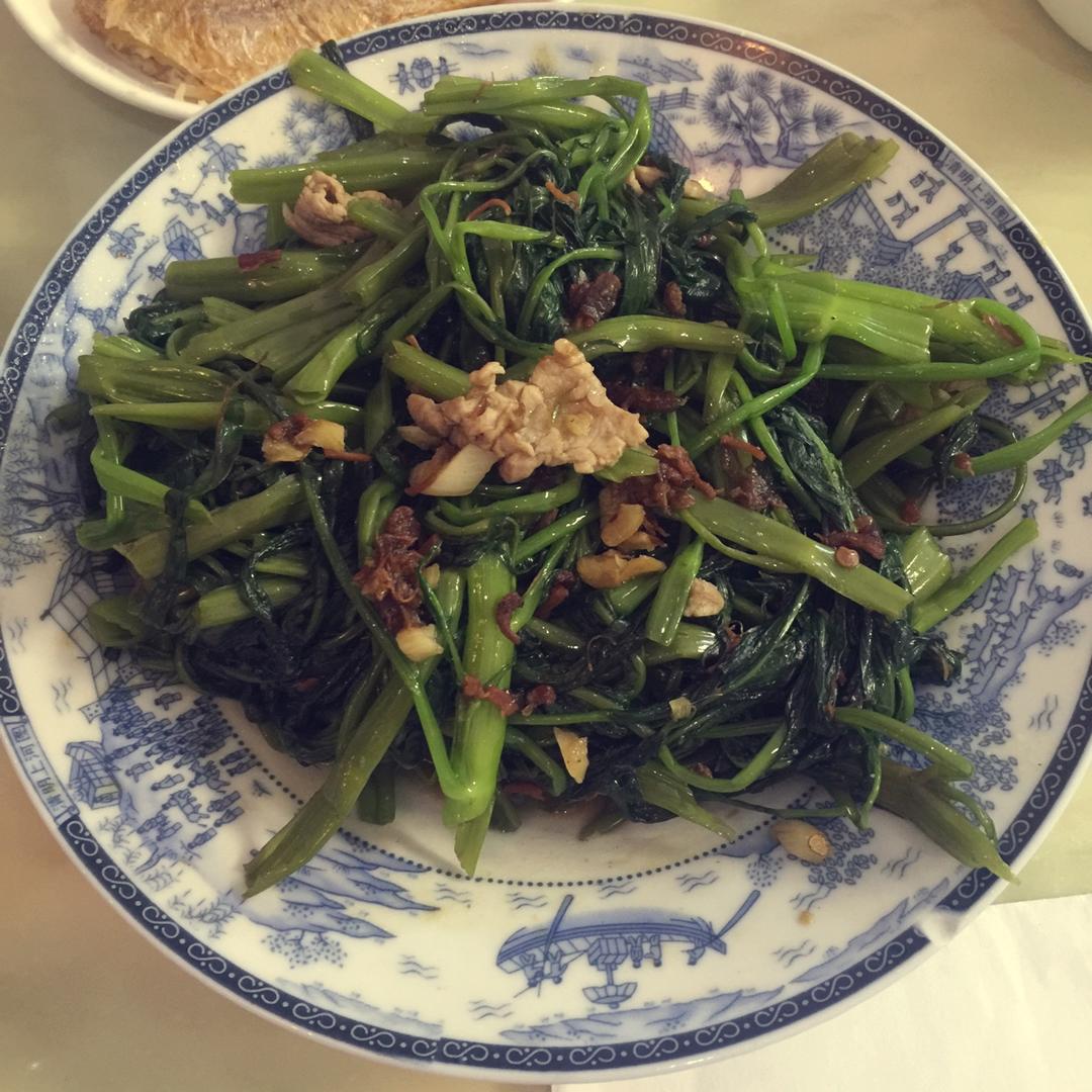 虾酱炒通心菜（虾酱吃法之四）