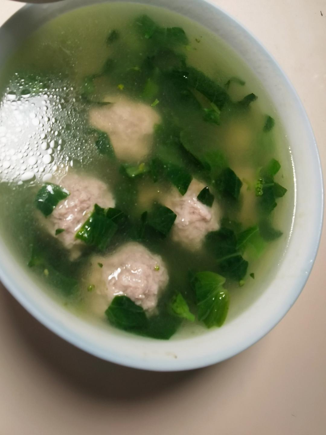 青菜肉丸汤