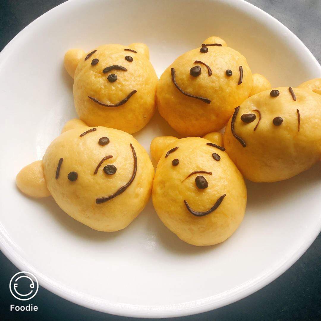 维尼小熊卡通馒头（南瓜馒头）