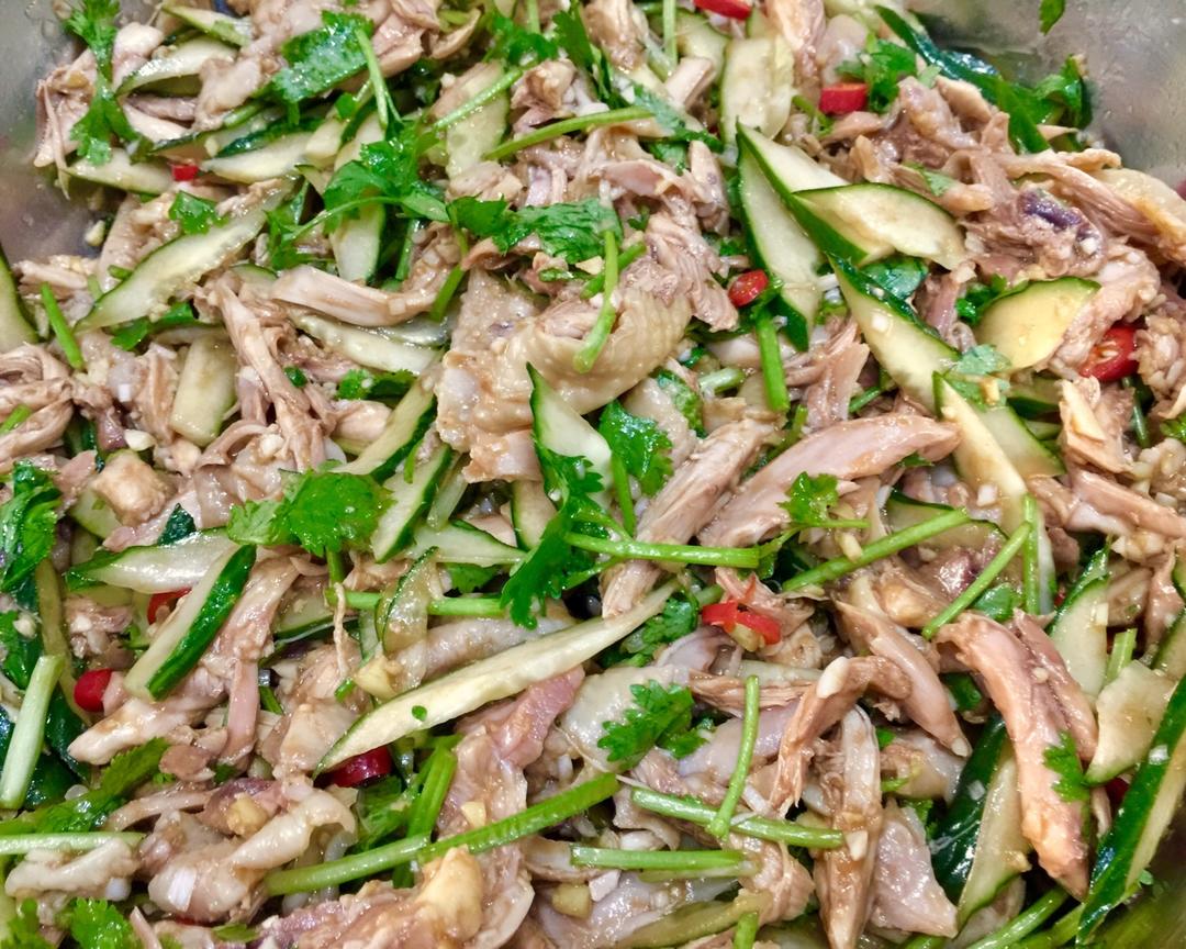 芥末口水鸡的做法