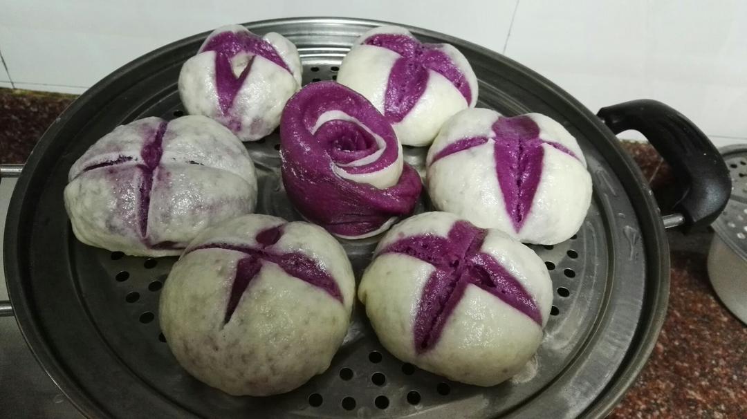 紫薯开花馒头