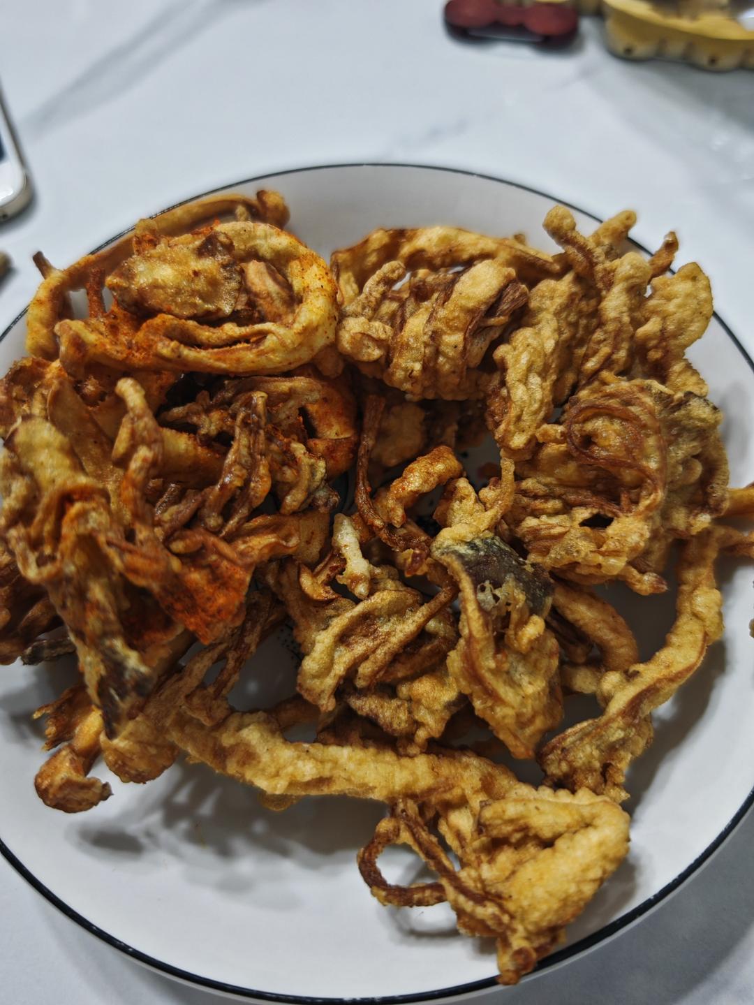软炸蘑菇（平菇）