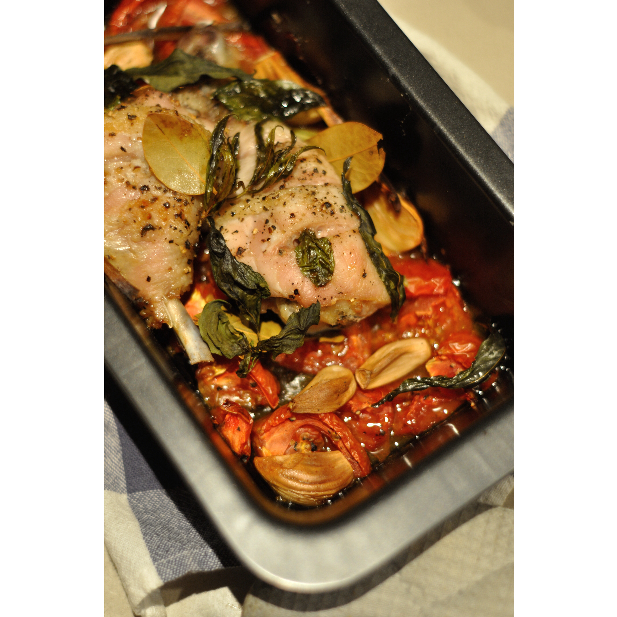 香蒜蕃茄烤鸡腿