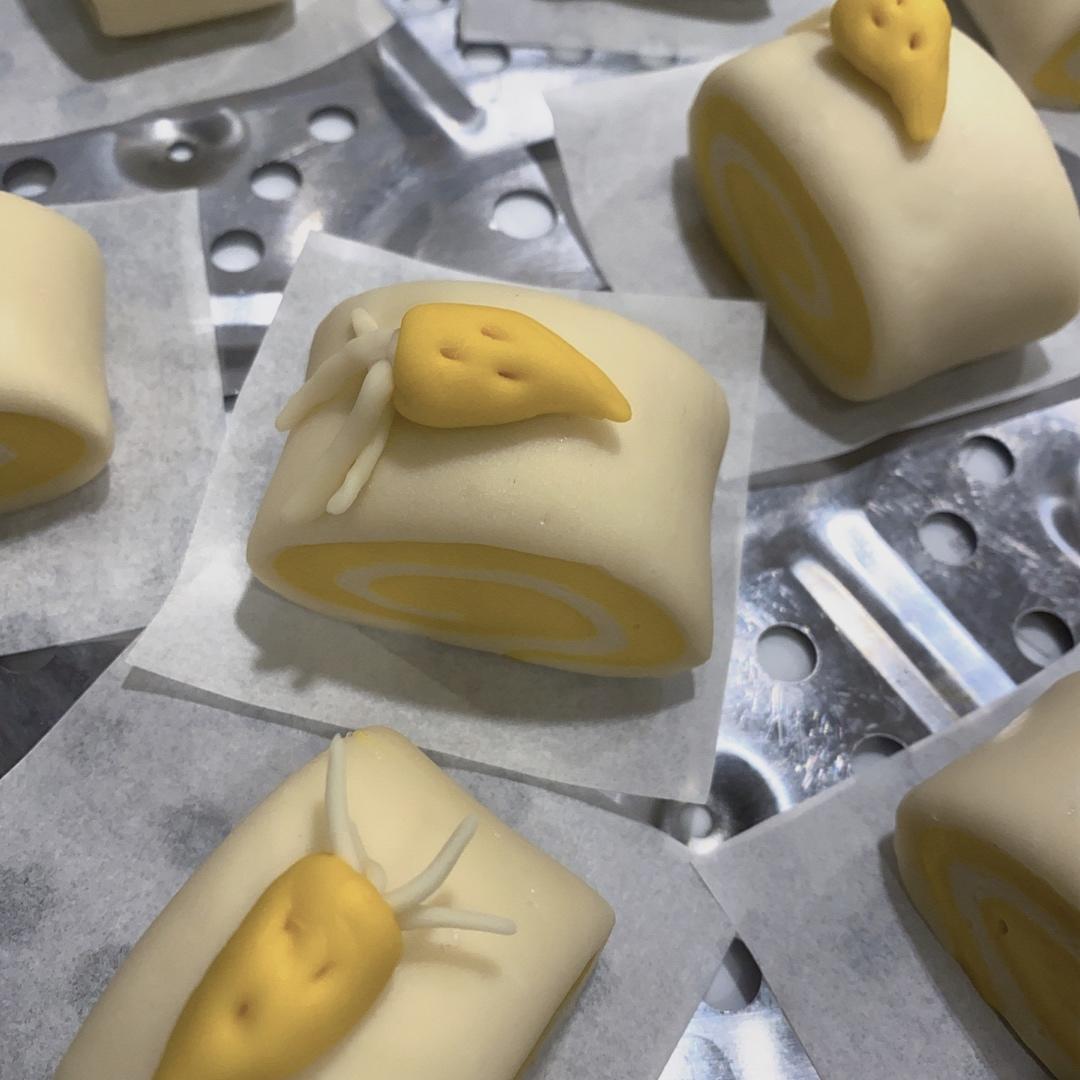 超萌胡萝卜刀切小馒头