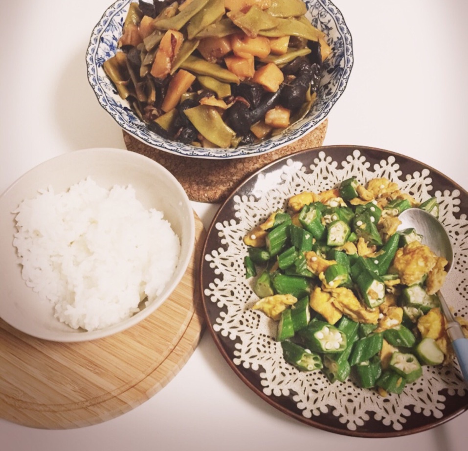 秋葵炒鸡蛋