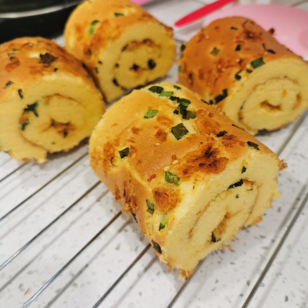 我说然后呢做的蛋糕卷肉松蛋糕卷网红贝贝肉松卷