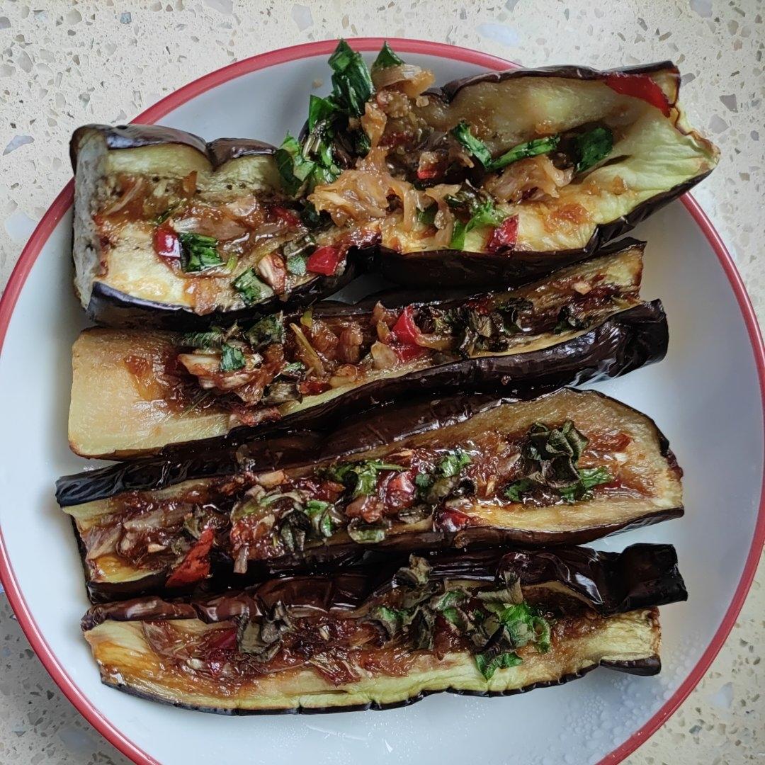 🔥蒜蓉烤茄子🍆｛空气炸锅食谱｝