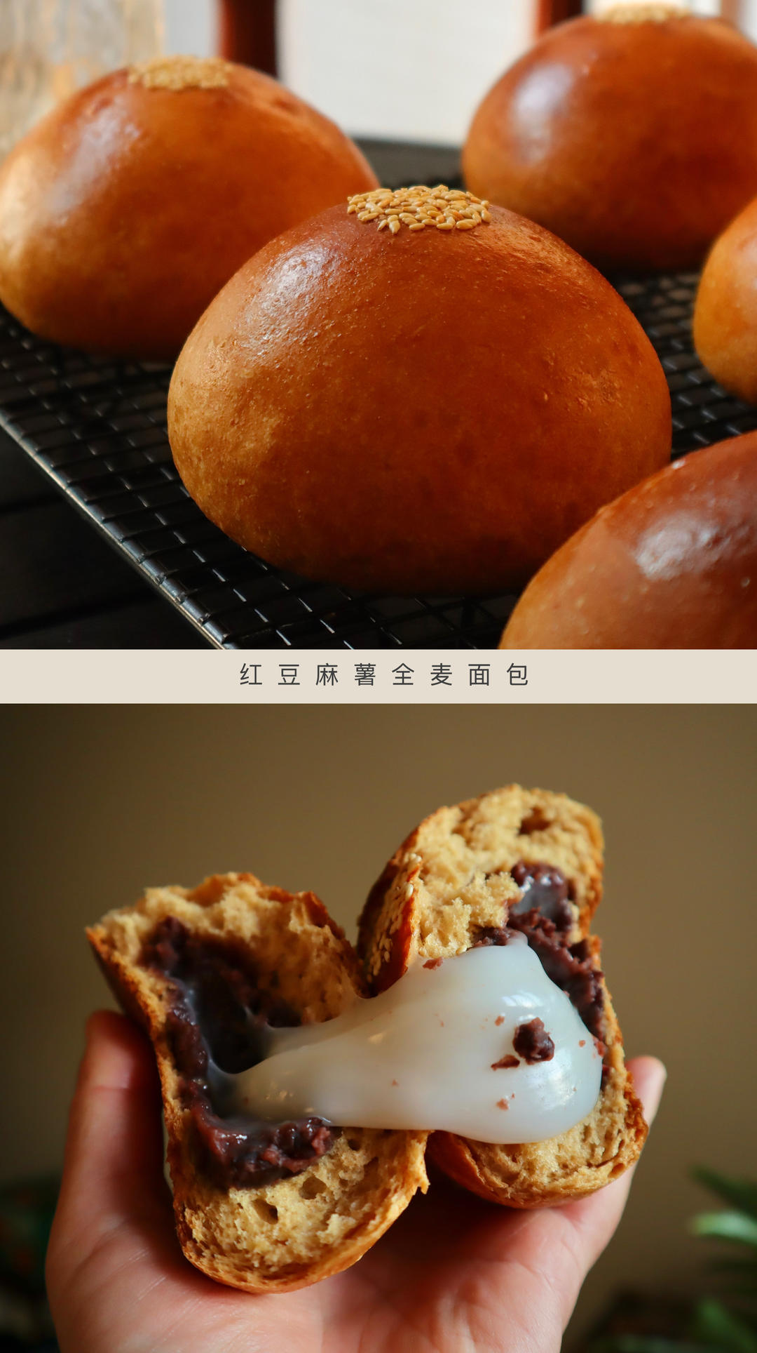 红糖豆沙面包（波兰种）