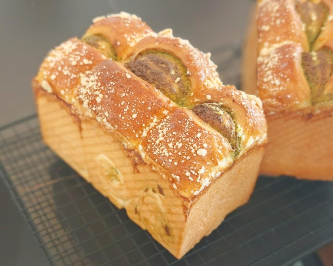 【奶酥吐司】｜抹茶+可可两种口味｜简单快手版