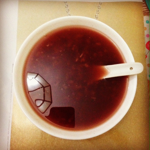 红豆黑米酒酿粥