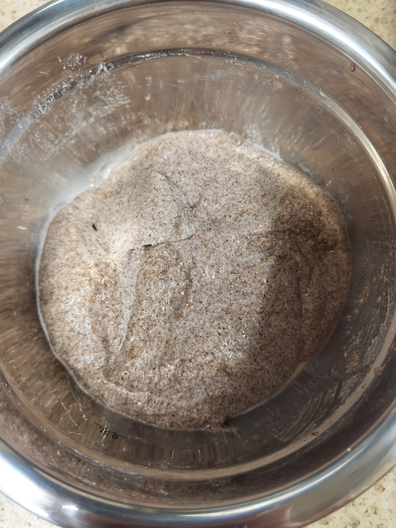 黑全麦荷叶饼/可夹万物/减脂期可吃/一次性发酵的做法 步骤1