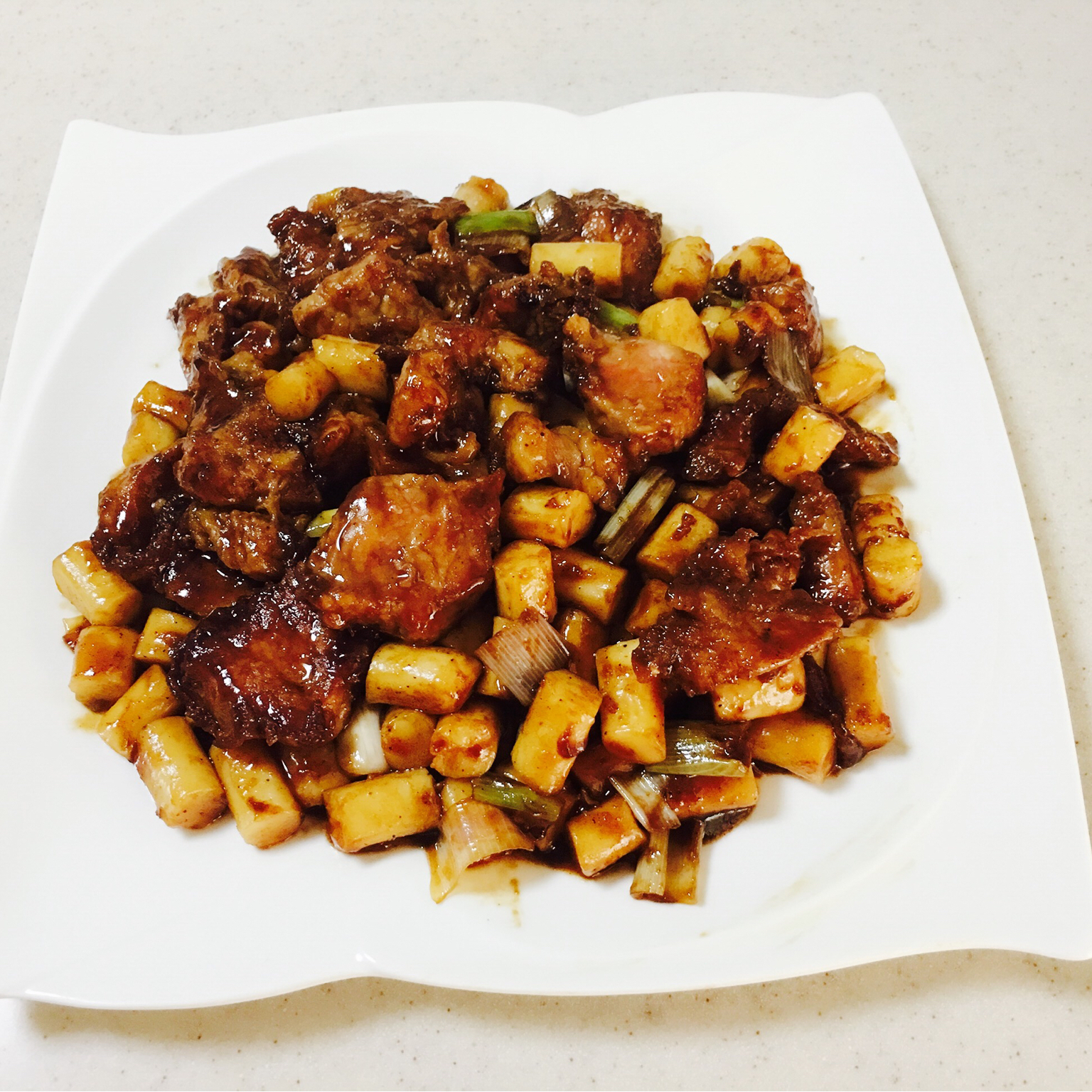 【山姆厨房】黑椒牛眼肉炒年糕