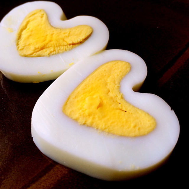 我很家常做的心形煮鸡蛋