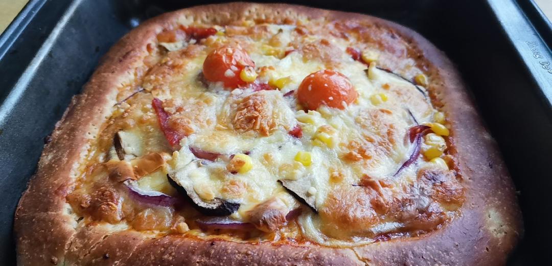 鲜虾🍤培根披萨🍕“内附敲好吃的饼皮做法”