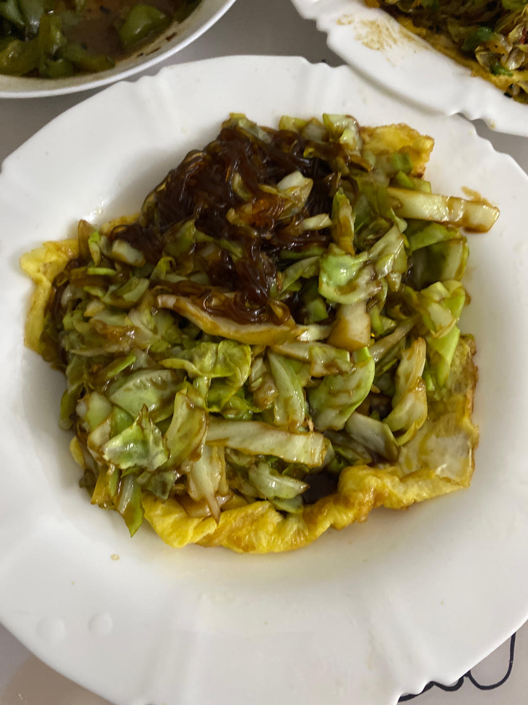 最近爱吃粉丝粉条～包菜炒粉丝
