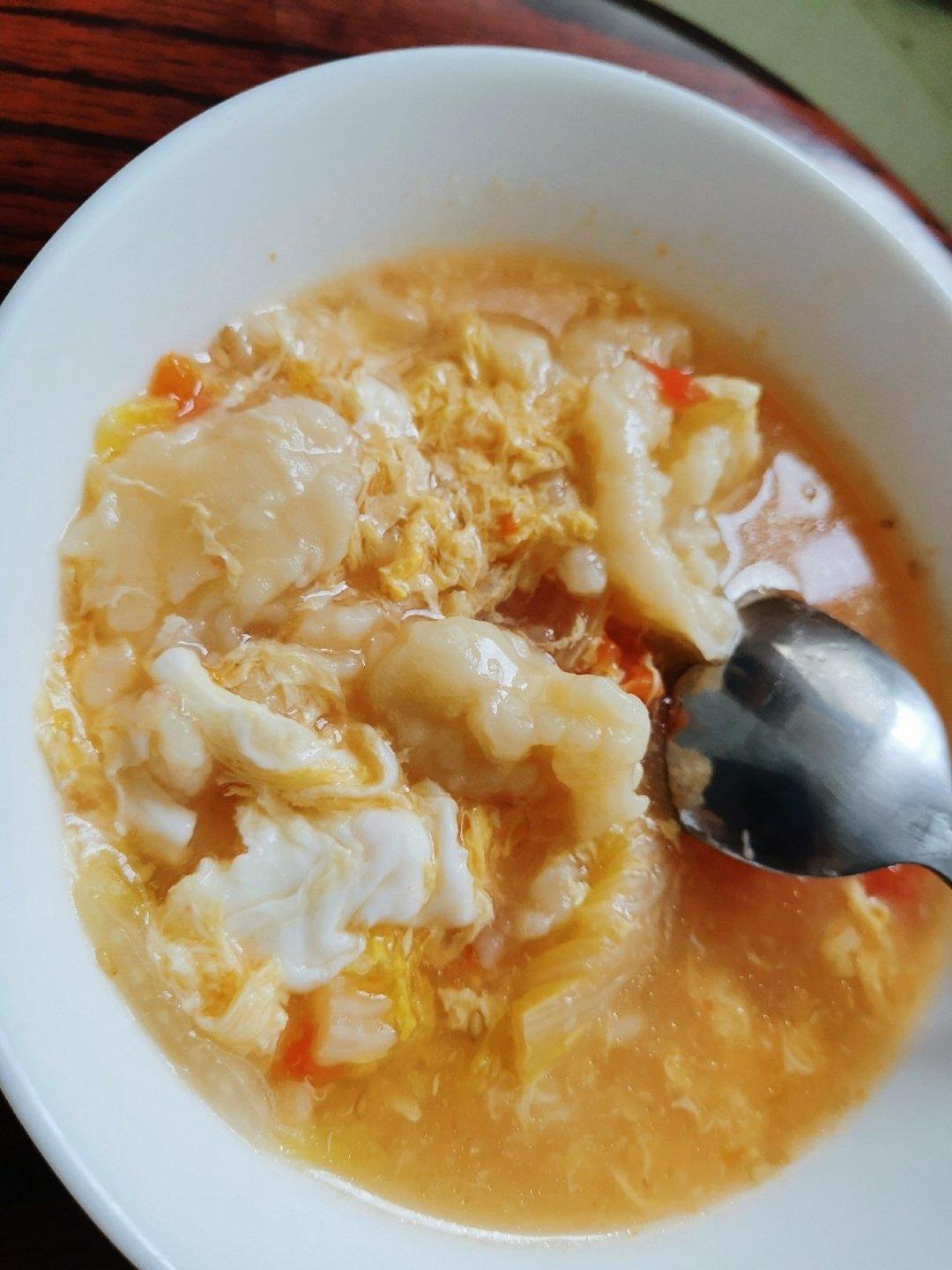 蔬菜蛋花面疙瘩汤（附图解面疙瘩做法）