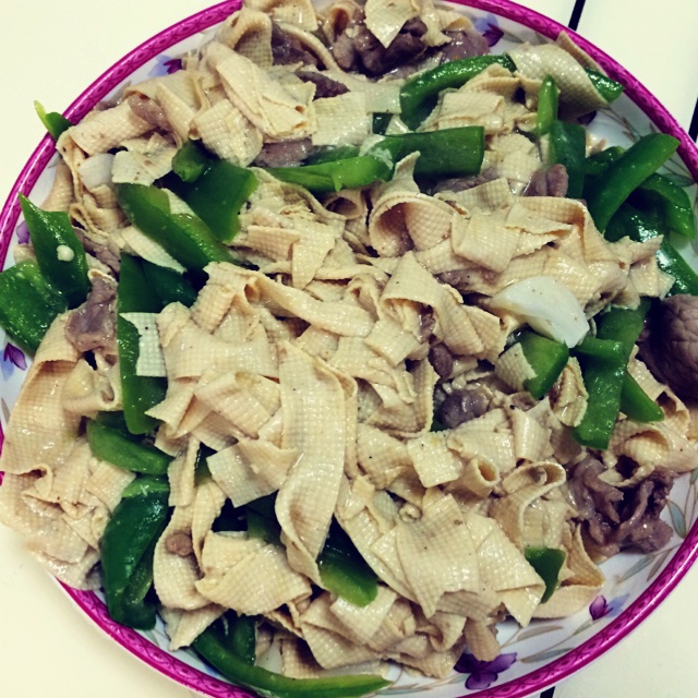 尖椒豆腐皮