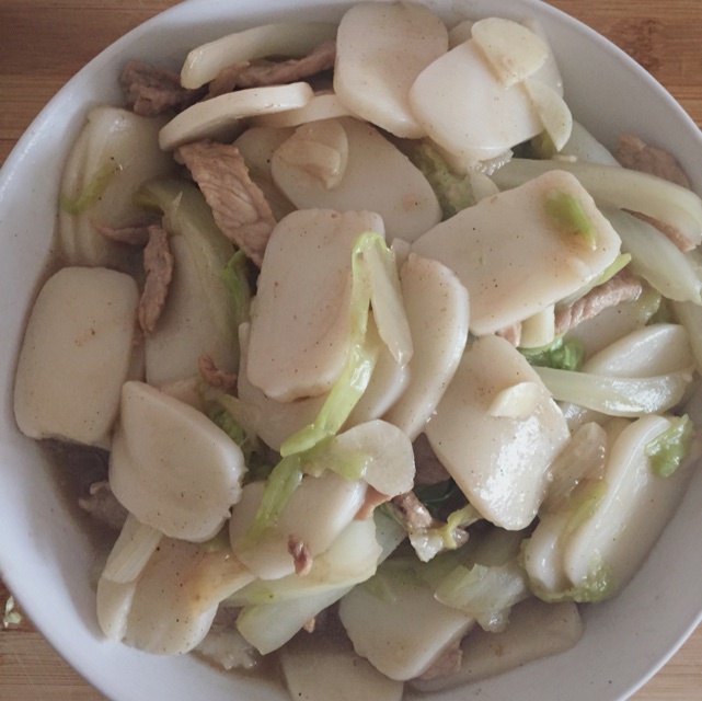 白菜肉丝年糕