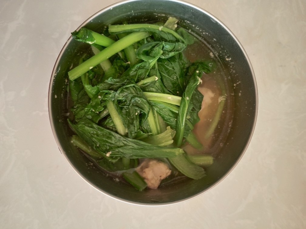 小白菜丸子汤的做法