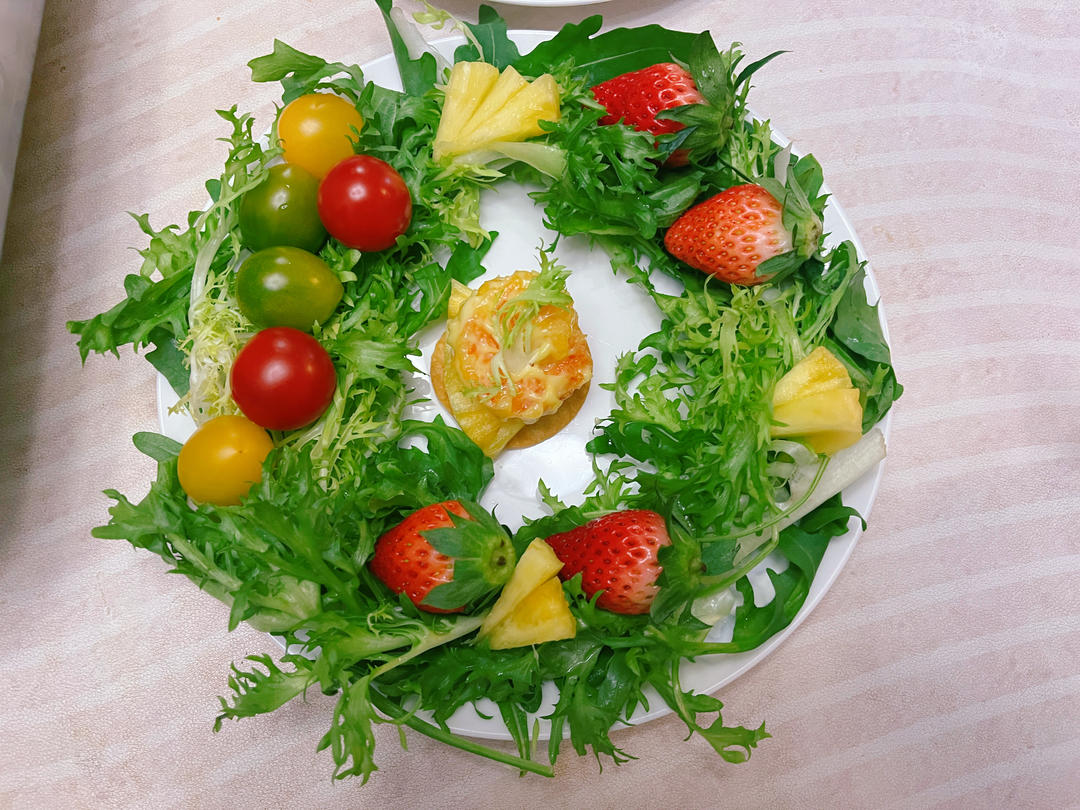 圣诞创意蔬菜花环沙拉🍎低脂低卡健康💯