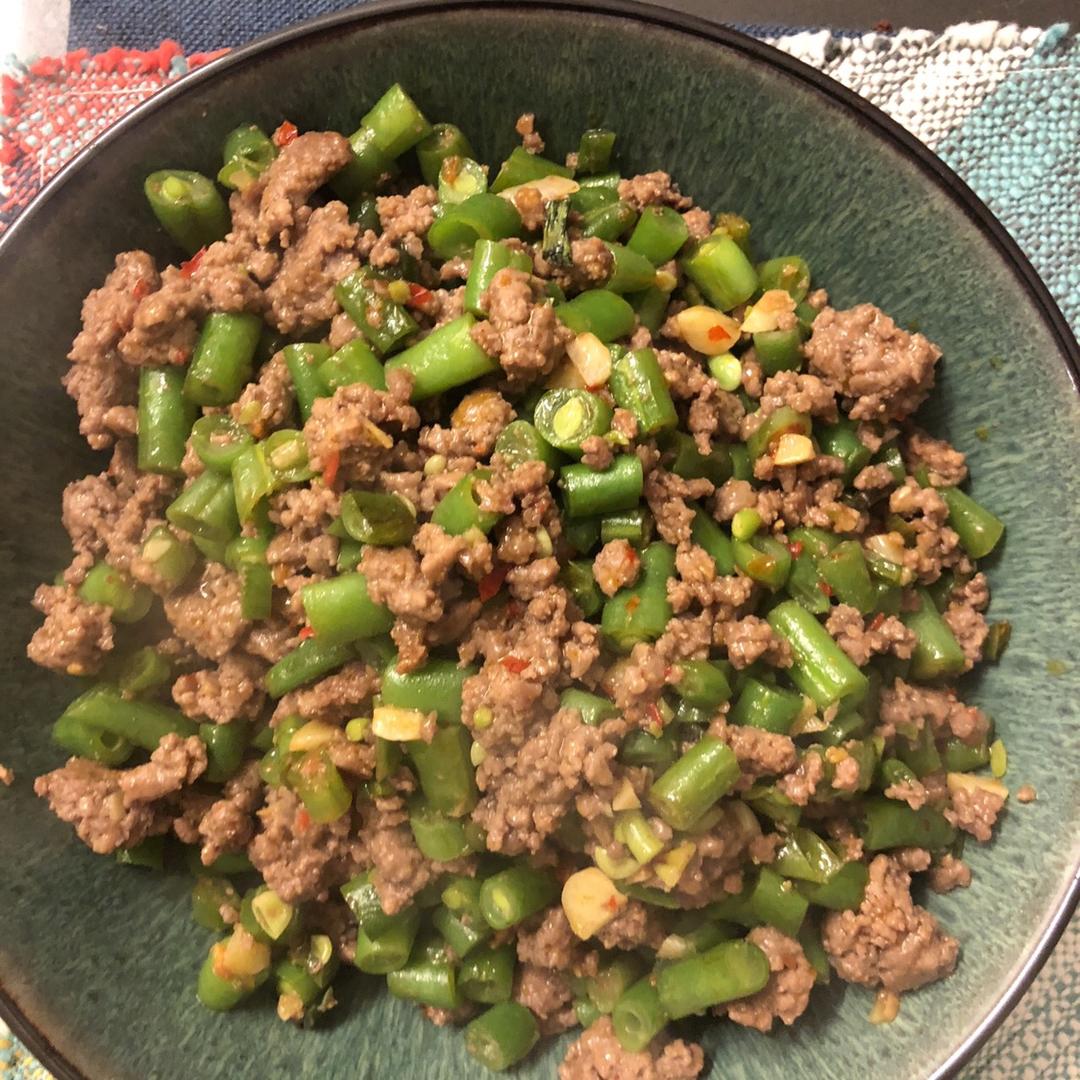 肉沫豆角下饭菜