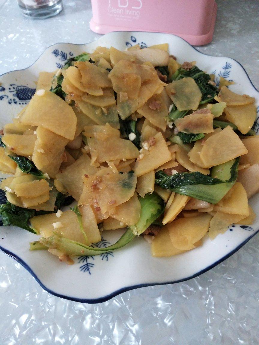 小白菜炒土豆片