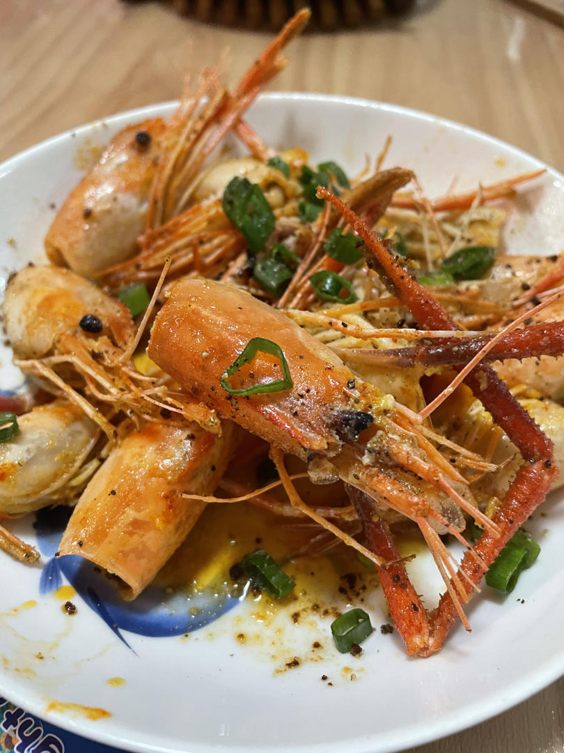 一虾两吃（青虾/罗氏虾）香辣虾尾、椒盐虾头