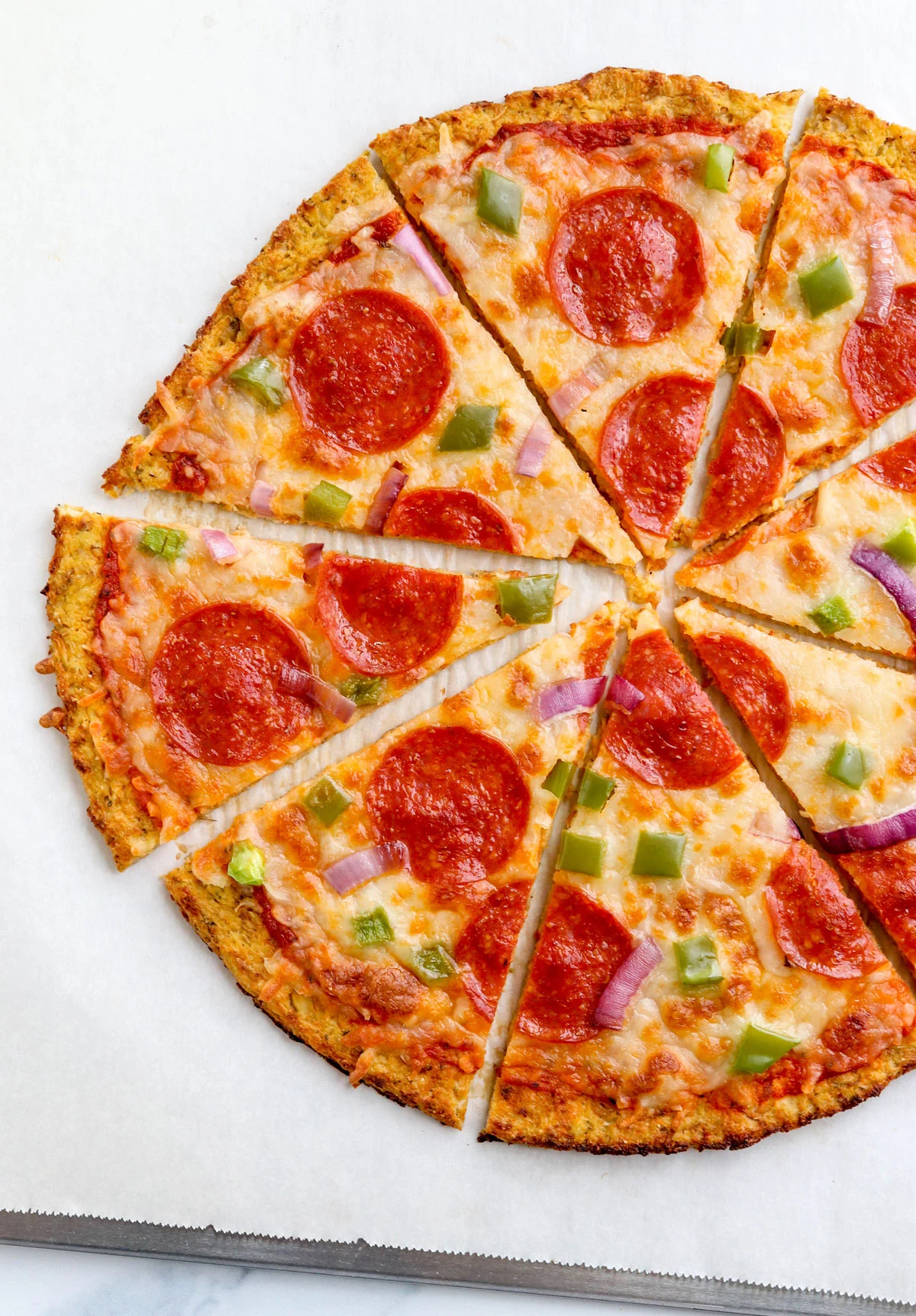 菜花pizza披萨杏仁粉无面粉生酮的做法