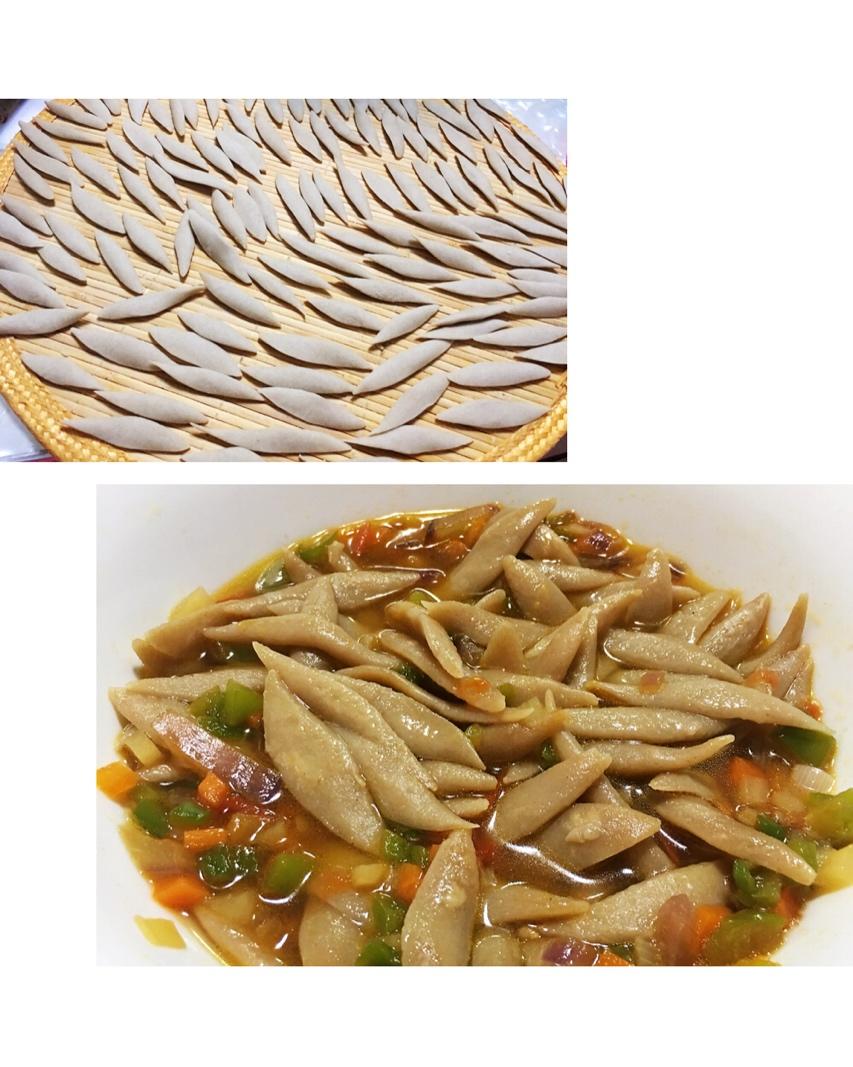 谷雨420-做的蔬菜莜面鱼鱼