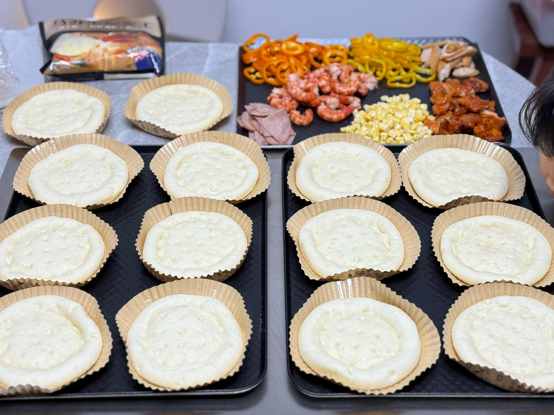 8寸披萨饼皮做法（🉑️厚🉑️薄，🉑️脆🉑️软）4张