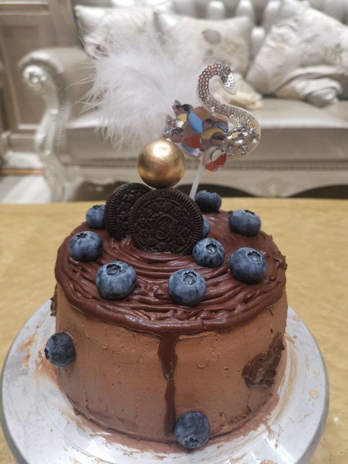 大人在上做的巧克力甘纳许淋面