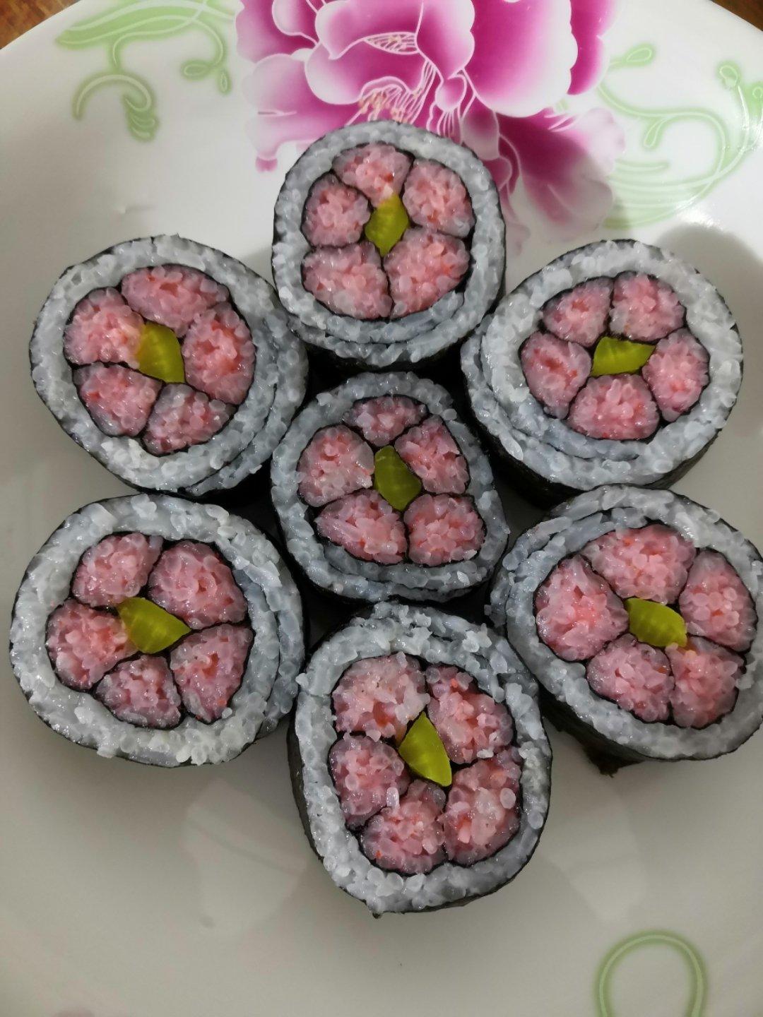 美腻的樱花寿司